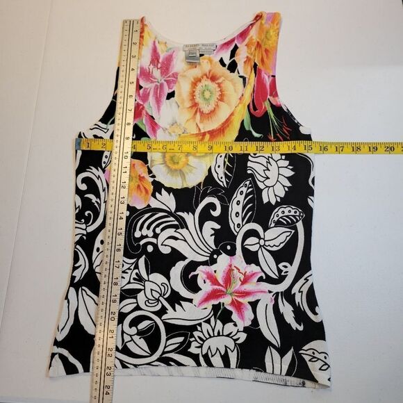 Alberto Makali Y2K 2pc Tank & Tie Front Cardigan Beaded Floral Women's Small - Picture 12 of 13